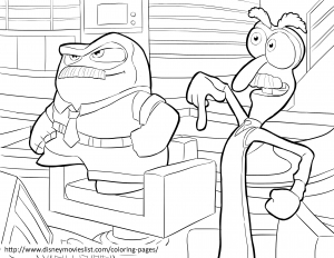 Viceversa: Paura e Rabbia (Pagina Inside Out da Colorare)