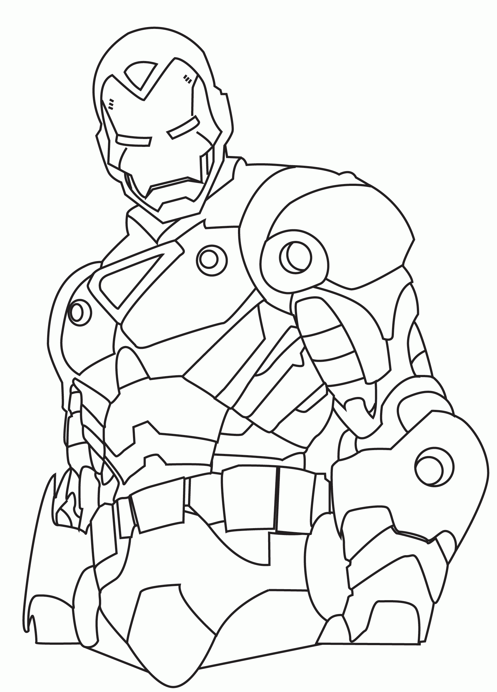 Scarica gratuitamente il disegno da colorare di Iron Man.