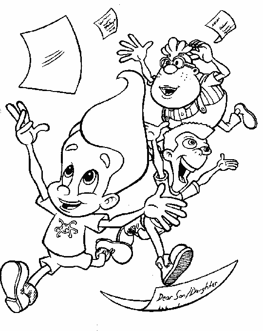 Disegno di Jimmy Neutron da colorare per bambini.