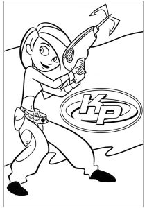 Kim Possible : Disegni da colorare per bambini gratuiti di kim-possible