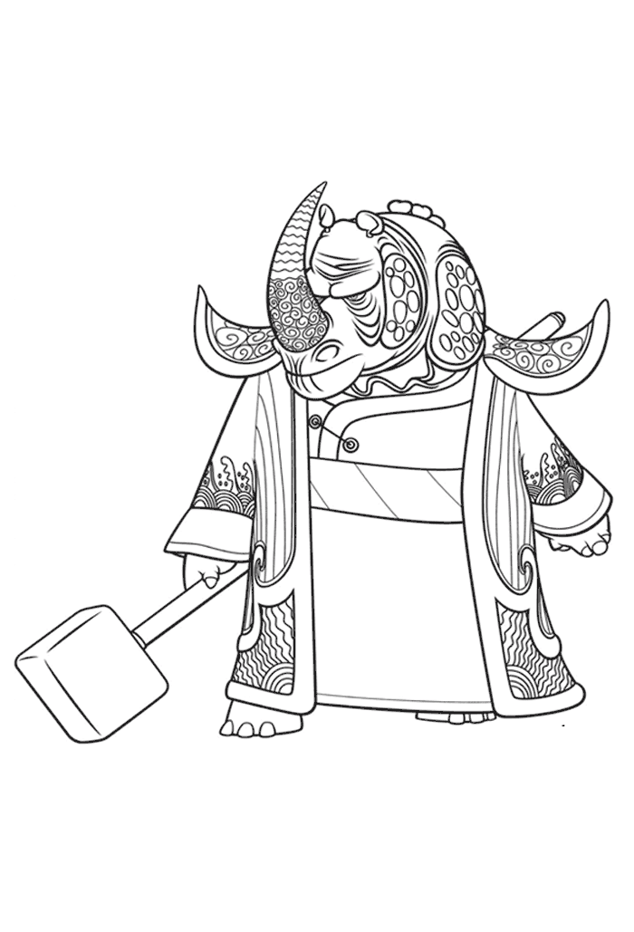 Un cattivo di Kung Fu Panda (Pagina da Colorare per bambini)