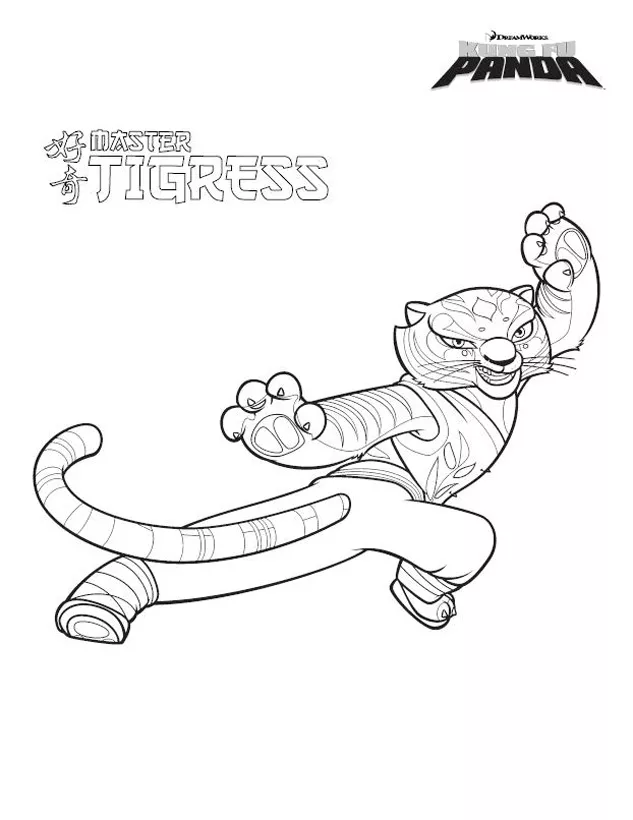Disegni di Kung Fu Panda da colorare per bambini