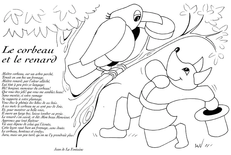 Scarica gratuitamente e colora il disegno delle Favole di La Fontaine. (Pagina Le favole di La Fontaine da Colorare per bambini)