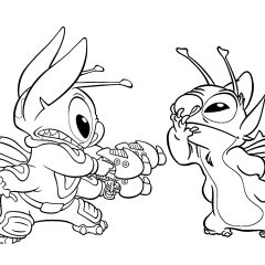 Pagine Leroy e Stitch da Colorare per bambini
