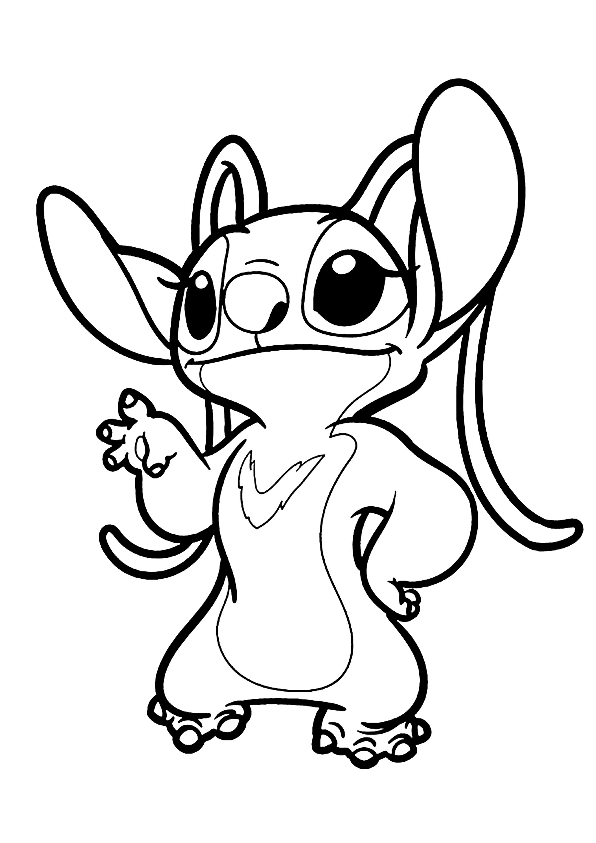 Angel, della serie animata Lilo e Stitch (Pagina da Colorare) Angel, della serie animata Lilo e Stitch (Pagina da Colorare per bambini)