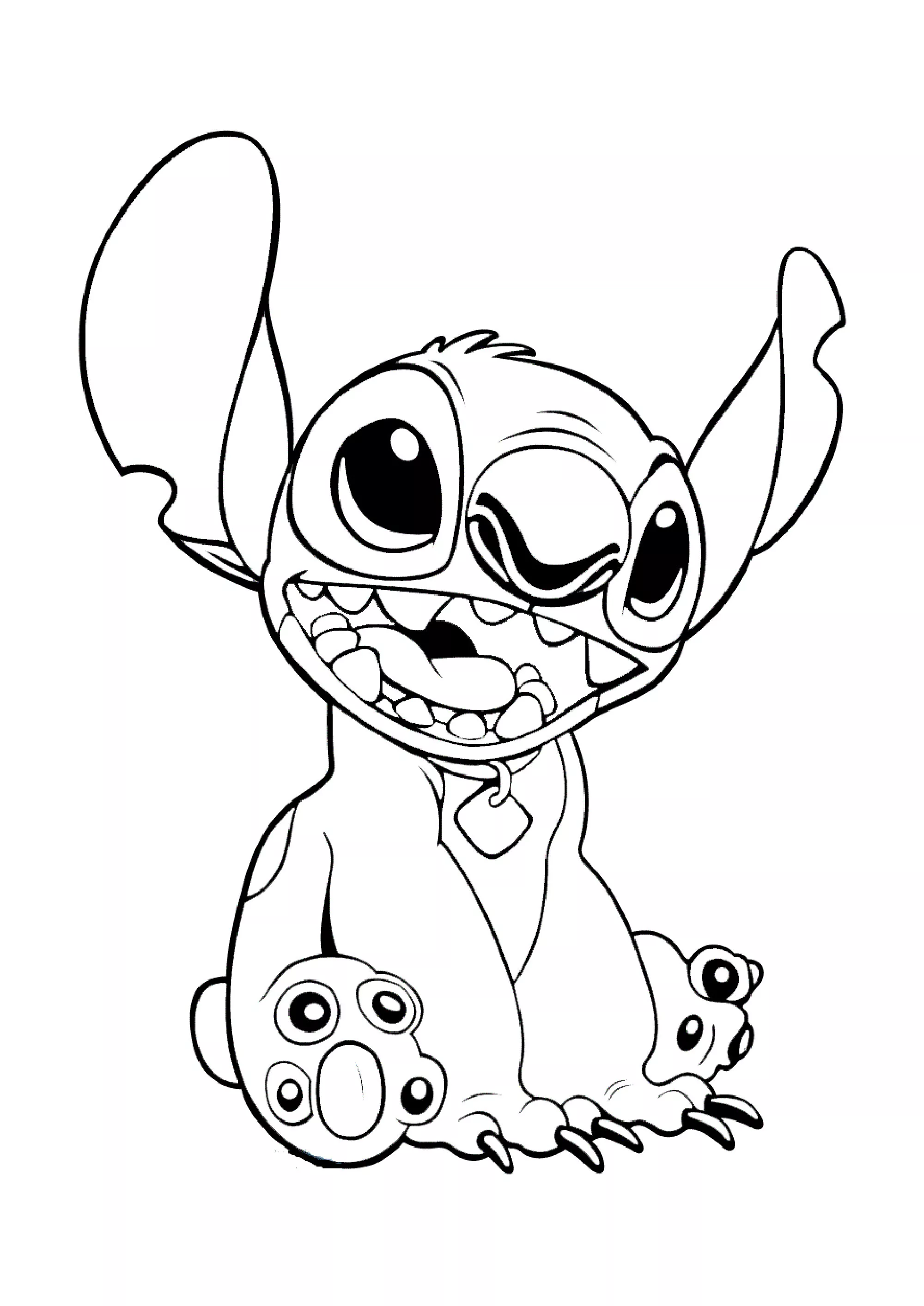 Disegni da colorare di Lilo e Stitch per bambini da stampare