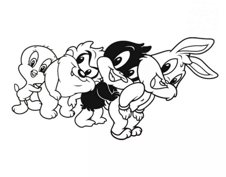 Disegni dei Looney Tunes da colorare per bambini.