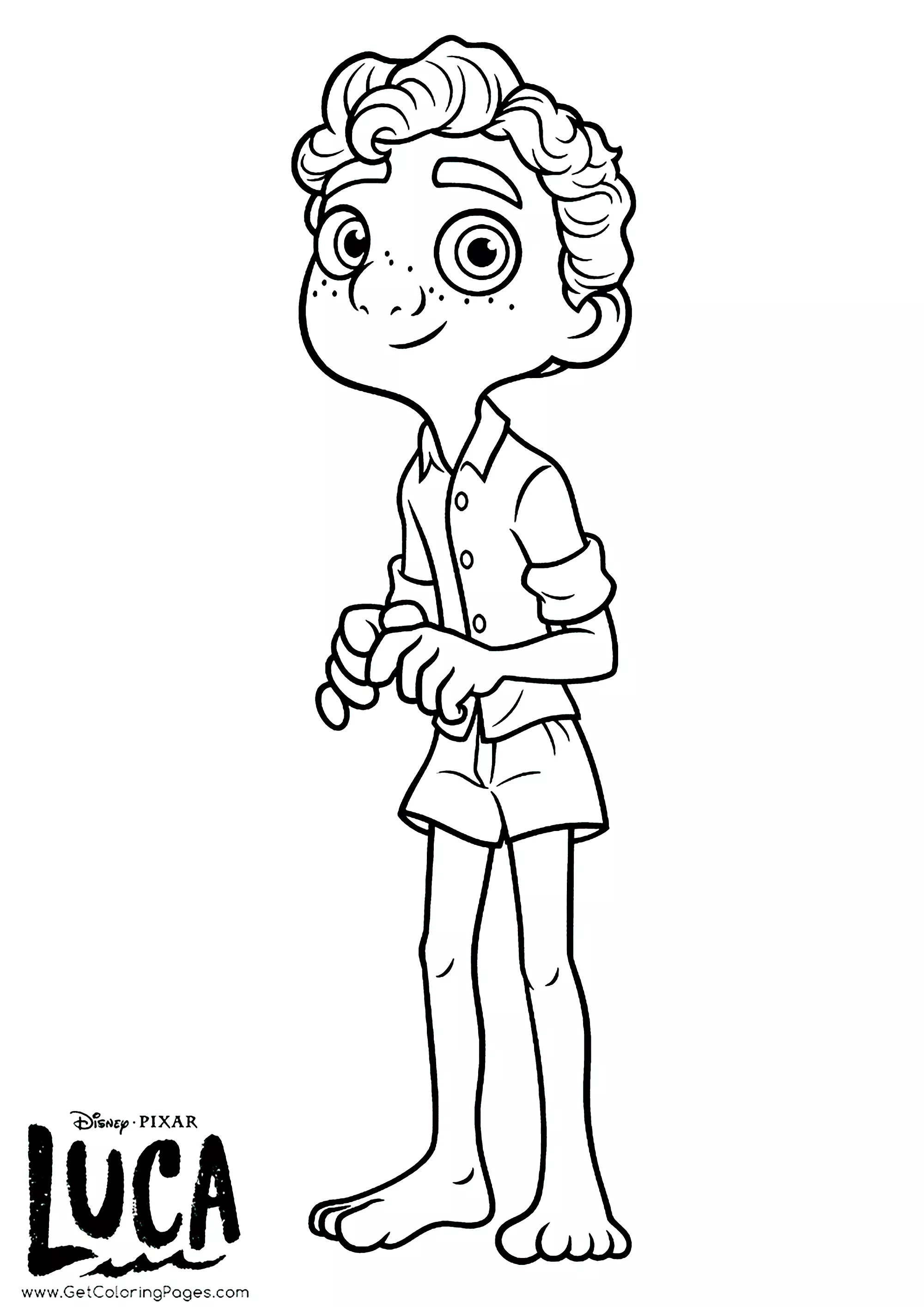 Il giovane Luca (Pagina da Colorare per bambini)