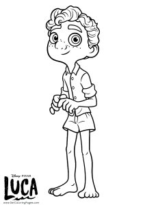 Pagina da Colorare per bambini : Il giovane Luca