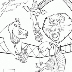 Pagine Madagascar da Colorare per bambini