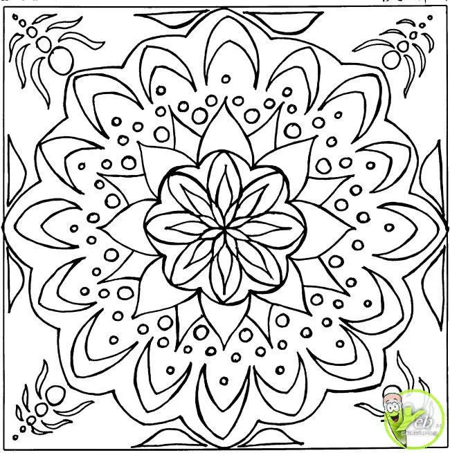 Mandala-4 (Pagina da Colorare per bambini)