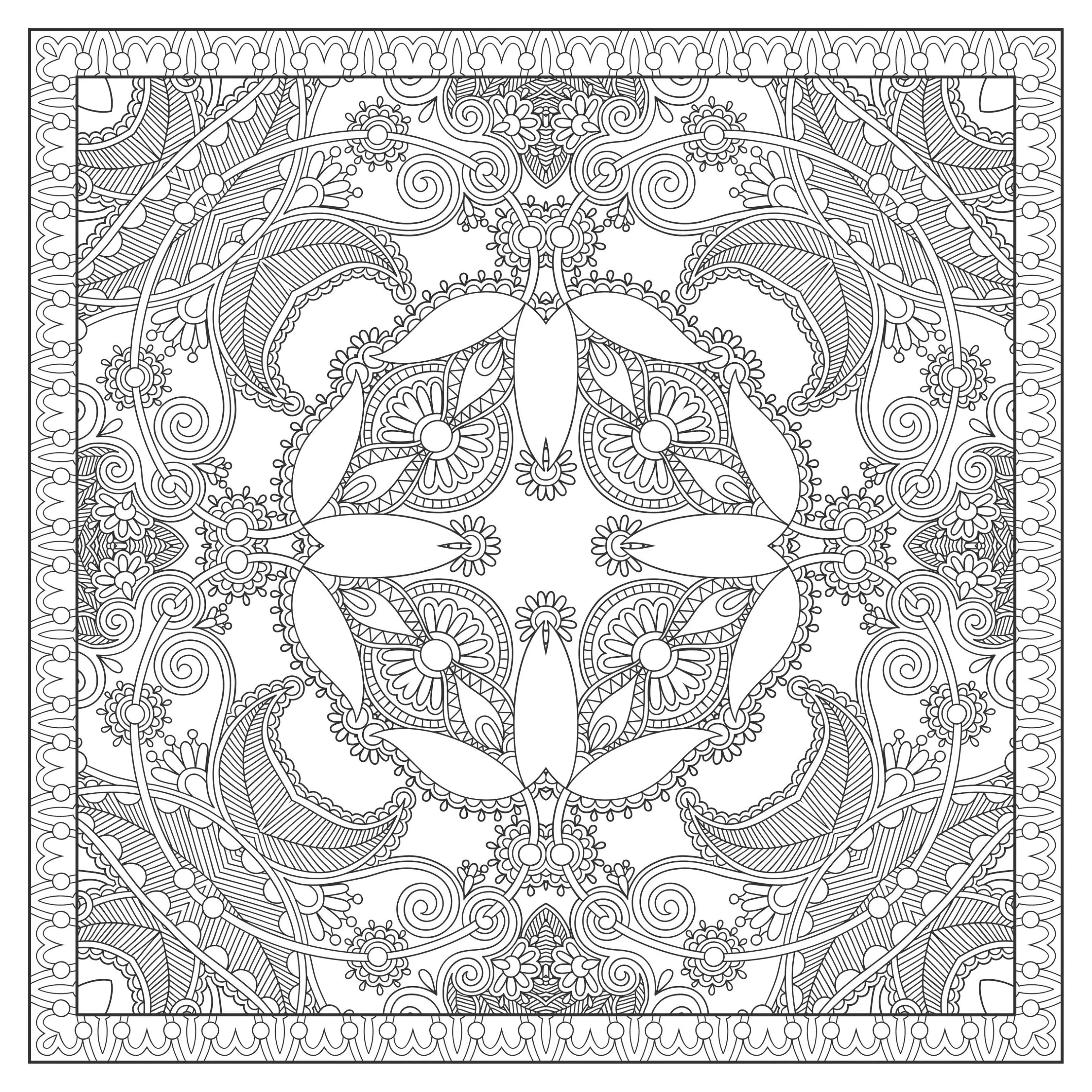 Pagina da colorare gratuita e gratis per bambini con Mandala gratis da scaricare