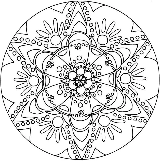 Un altro bellissimo mandala selezionato dal team del sito. (Pagina da Colorare per bambini)