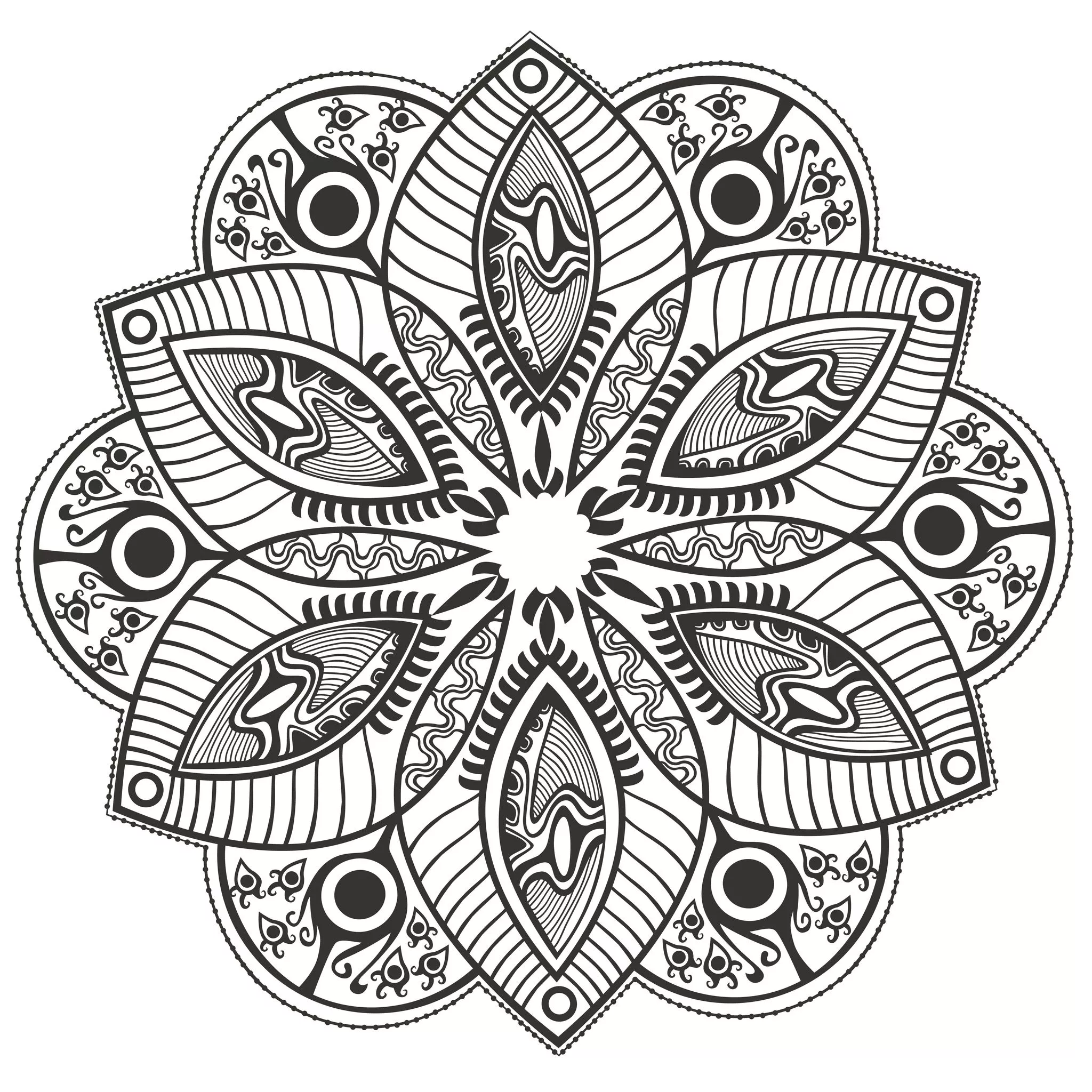 Mandala-fiore-originale-di-markovka (Pagina da Colorare per bambini)