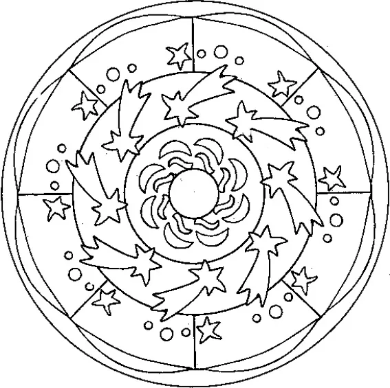 Mandala-8 (Pagina da Colorare per bambini)