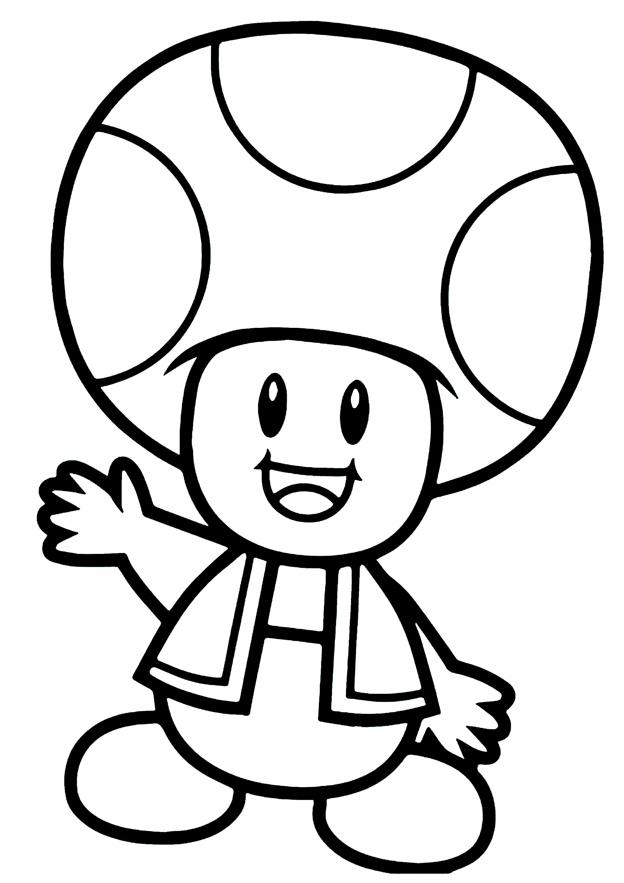 Semplici pagine da colorare gratis per bambini sul tema di Super Mario Bros.