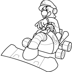 Pagine Mario Kart da Colorare per bambini