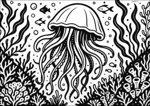 Medusa con tratti molto spessi (Pagina da Colorare)