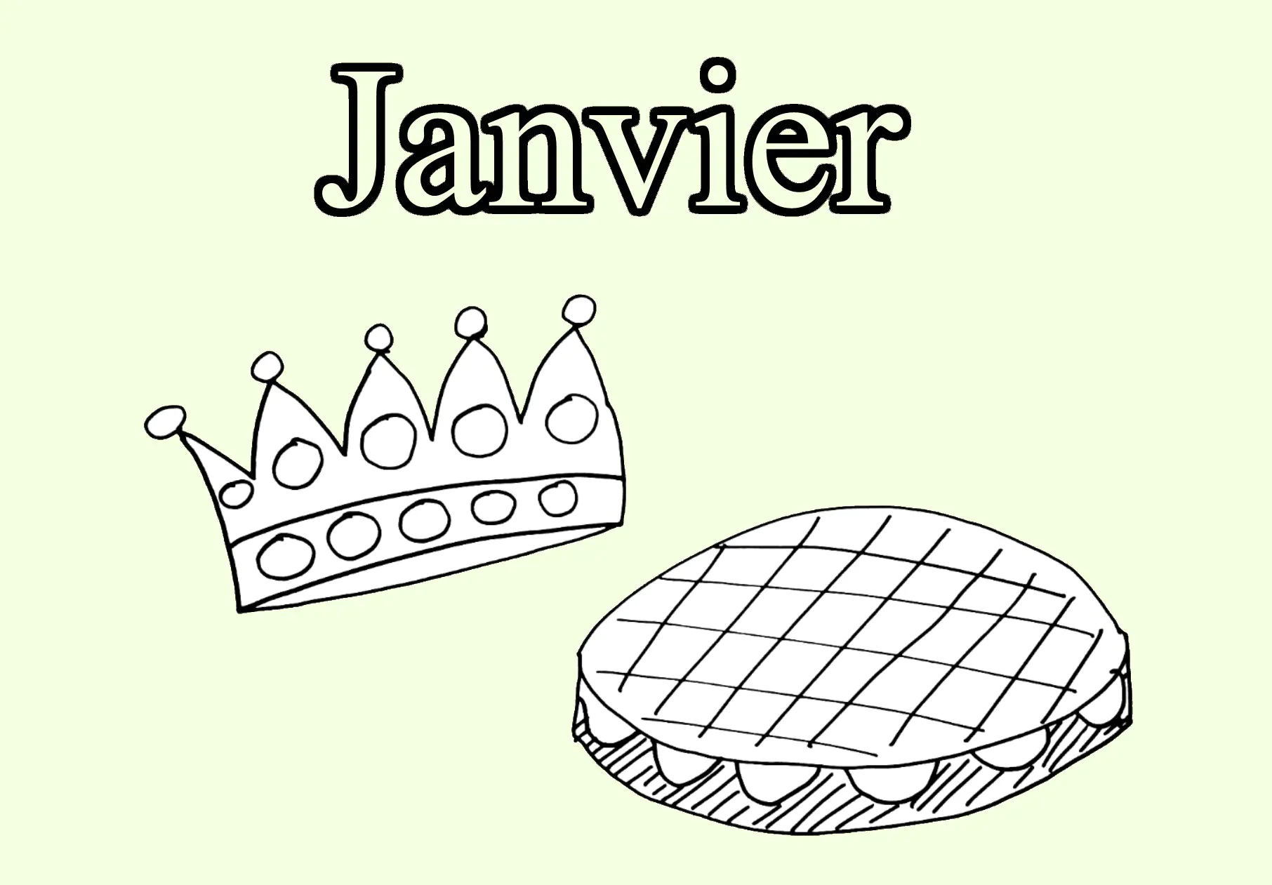 01 gennaio (Pagina Mesi da Colorare per bambini)