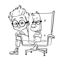 Pagine Mr. Peabody e Sherman da Colorare per bambini