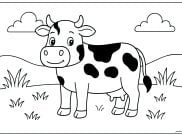 Pagine Mucca da Colorare per bambini