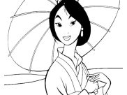 Pagine Mulan da Colorare per bambini