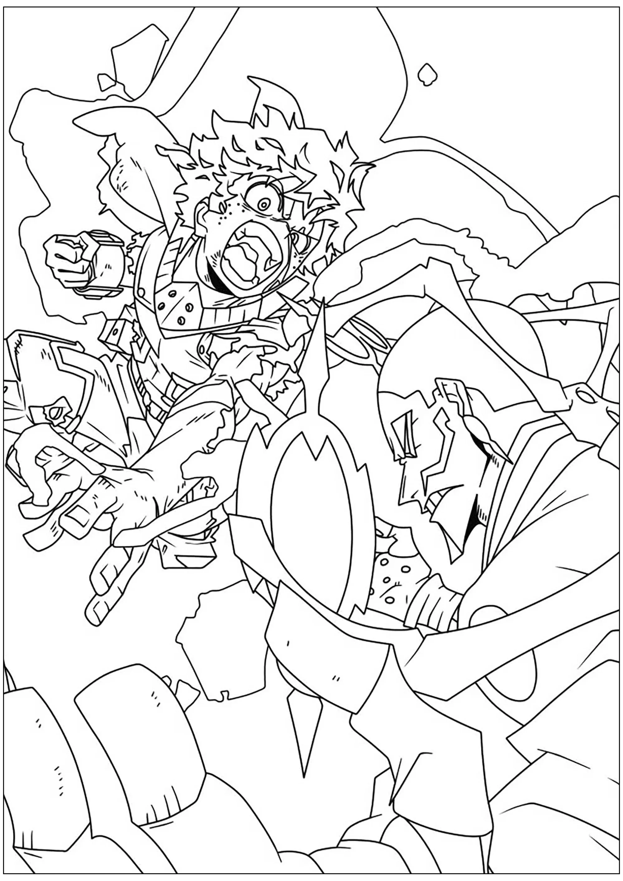 Disegni da colorare gratuiti per bambini di my-hero-academy (My Hero Academy)