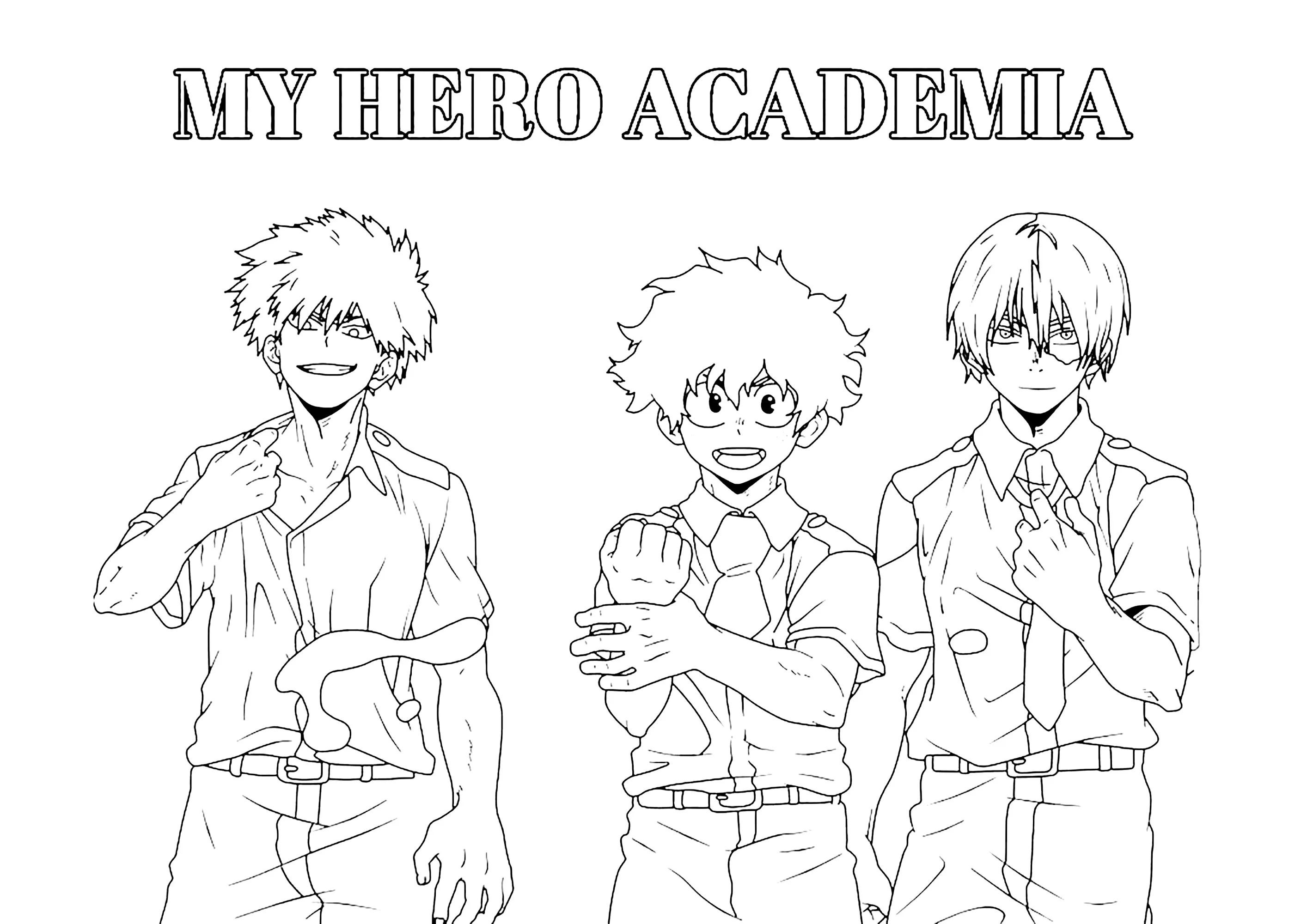 Disegni da colorare gratuiti di my-hero-academy per bambini (My Hero Academy)