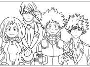 Pagine My Hero Academy da Colorare per bambini