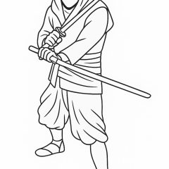 Pagine Ninja da Colorare per bambini