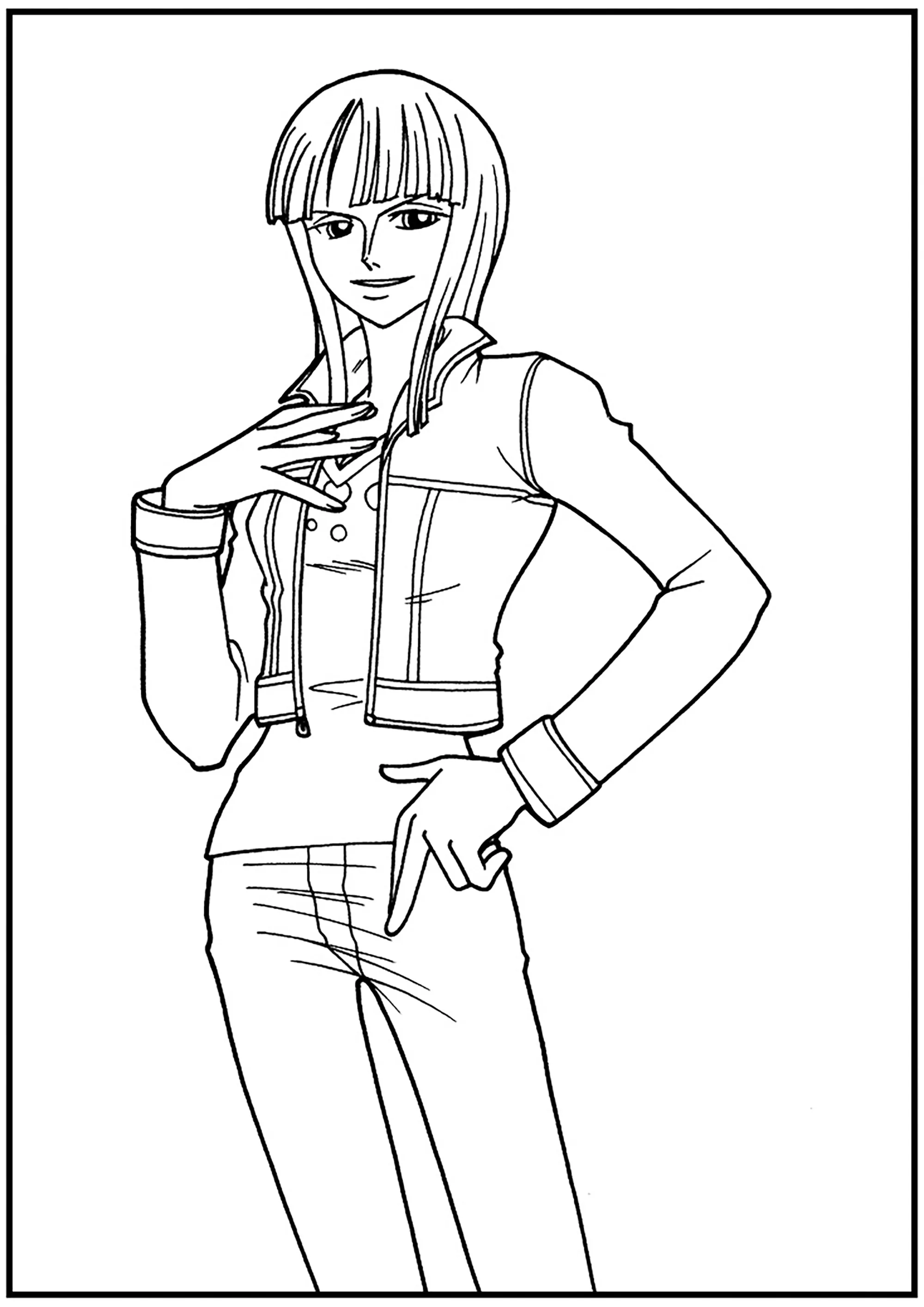 Personaggio femminile da colorare (One Piece)