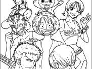 Pagine One Piece da Colorare per bambini