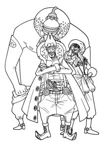 Personaggi cattivi (Pagina One Piece da Colorare)