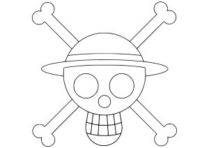 Logo di One Piece (Pagina da Colorare)