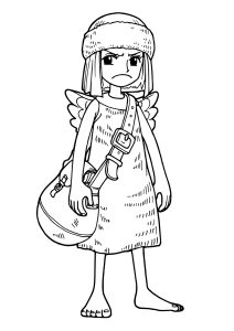 Giovane personaggio femminile (Pagina One Piece da Colorare)