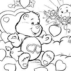 Pagine Orsetti del Cuore da Colorare per bambini