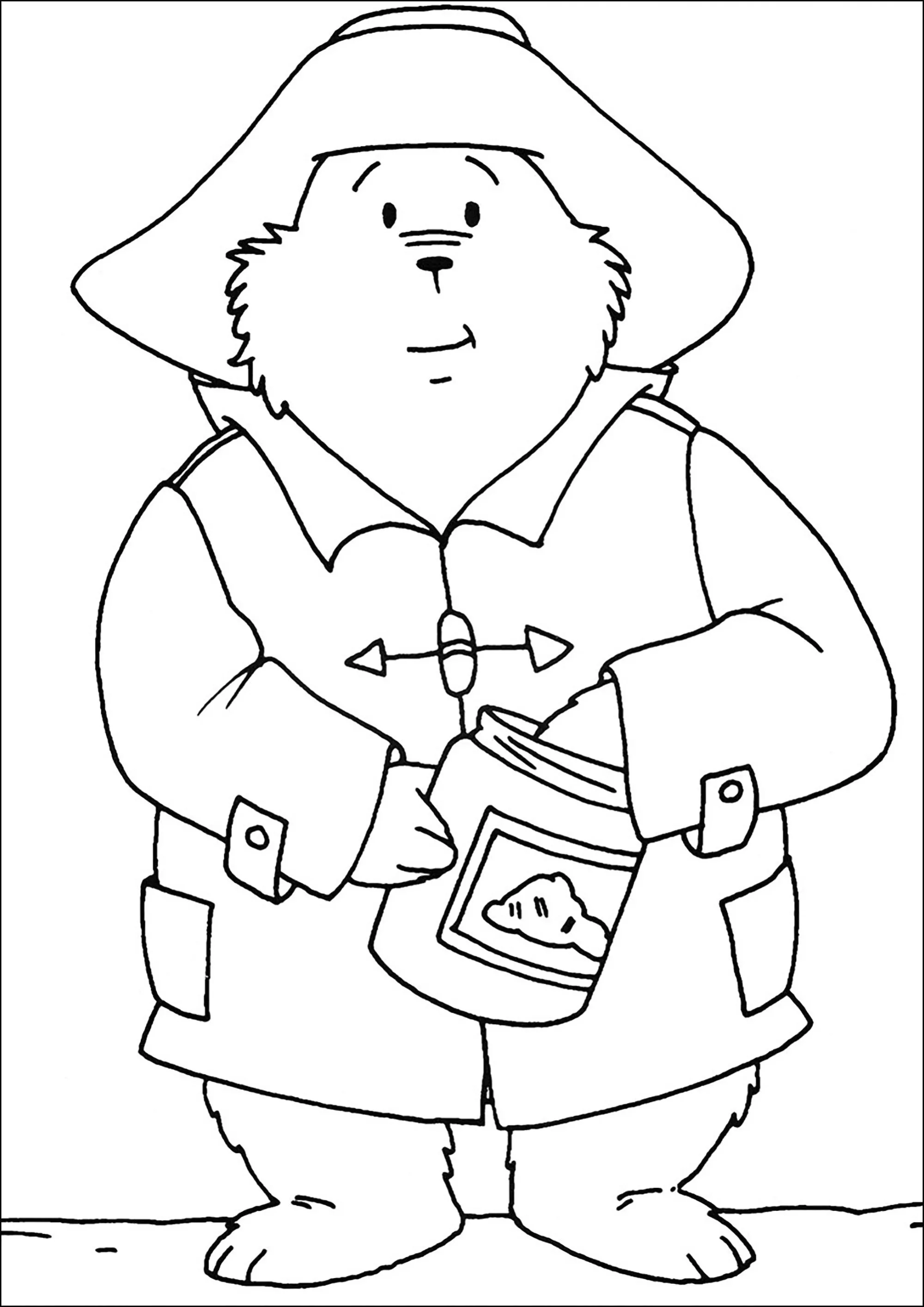 Disegni da colorare per bambini gratuiti di orso-paddington (Orso Paddington)