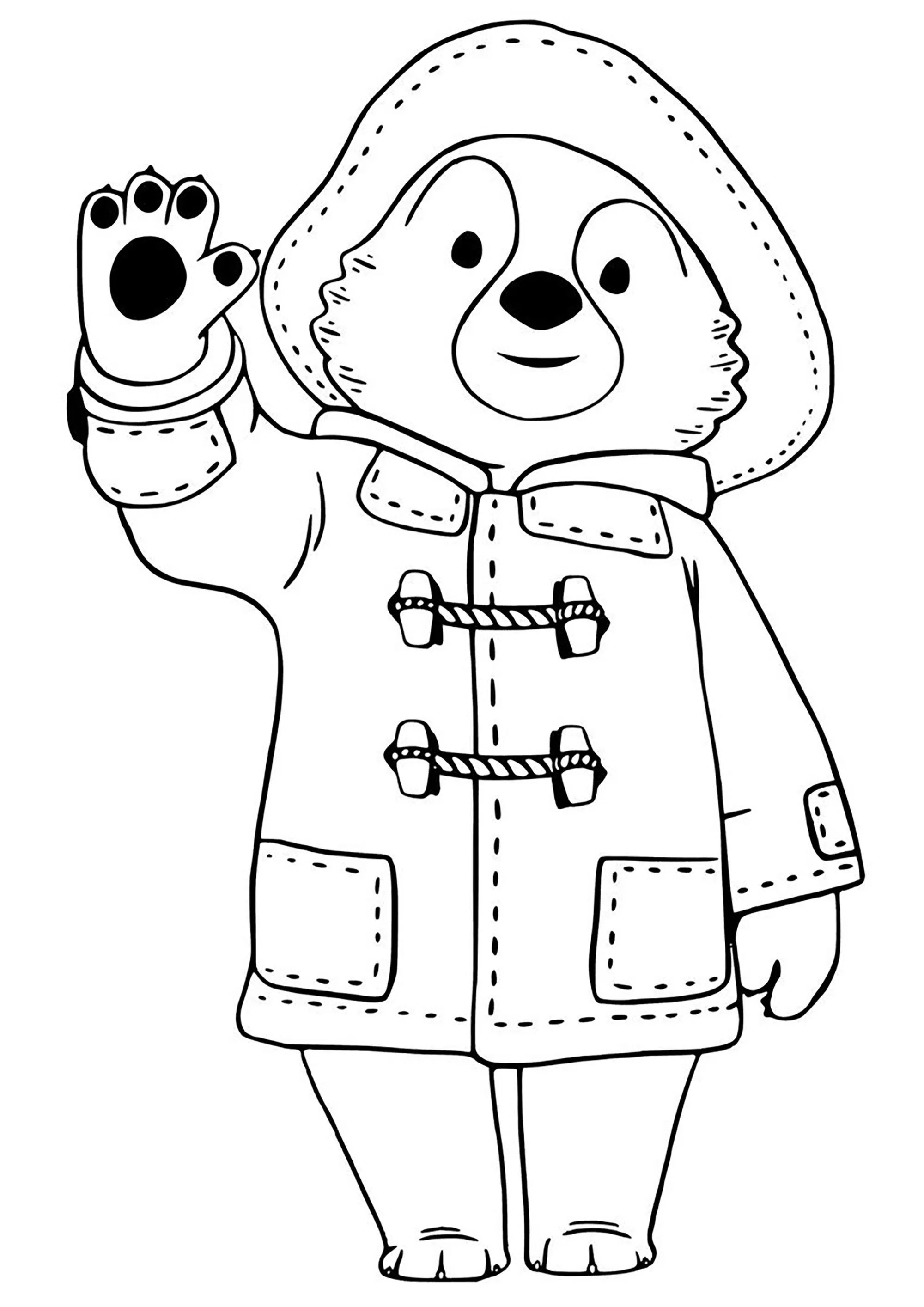 Disegni da colorare per bambini gratuiti di orso-paddington (Orso Paddington)