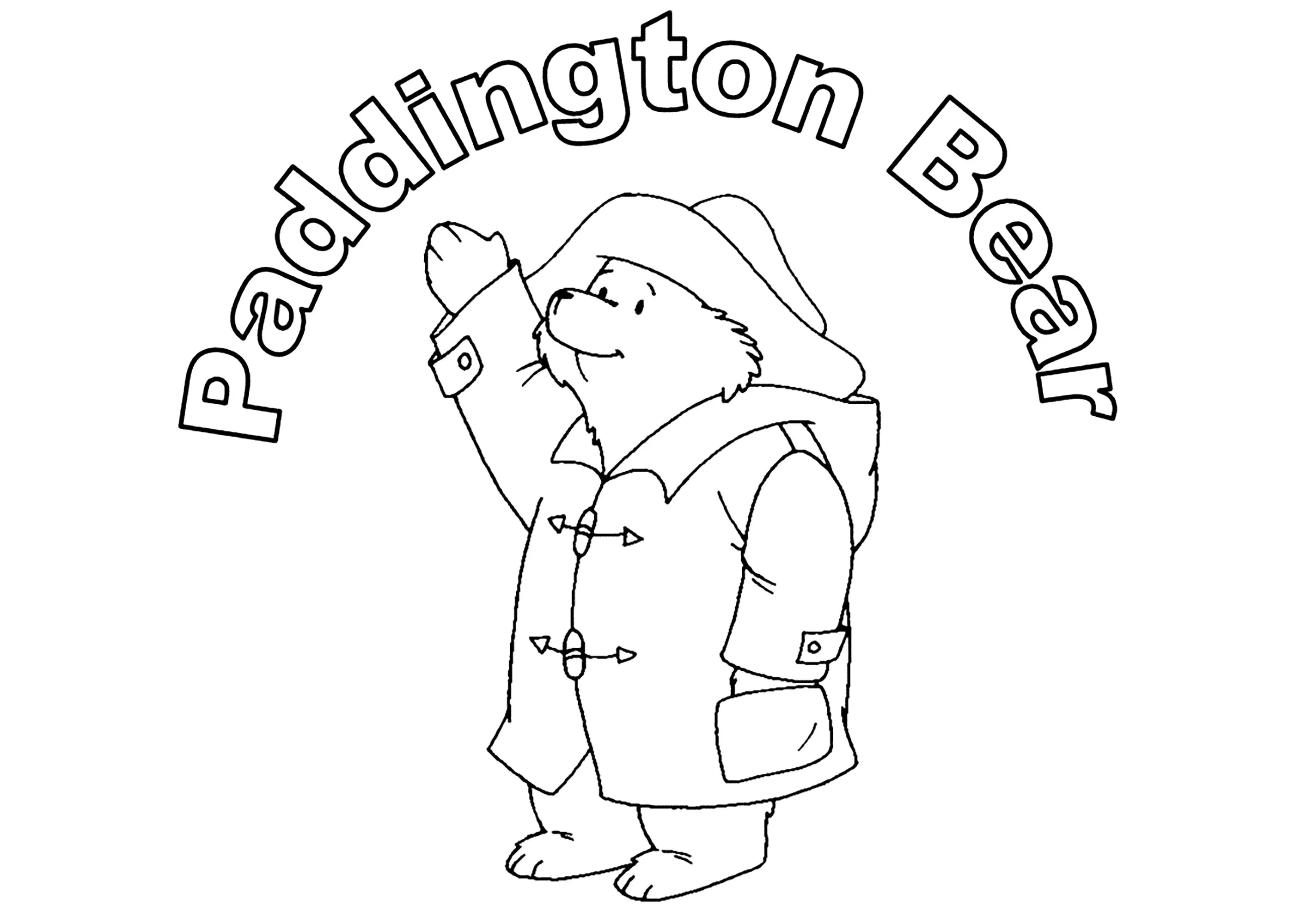 Disegni da colorare gratuiti di orso-paddington da scaricare (Orso Paddington)