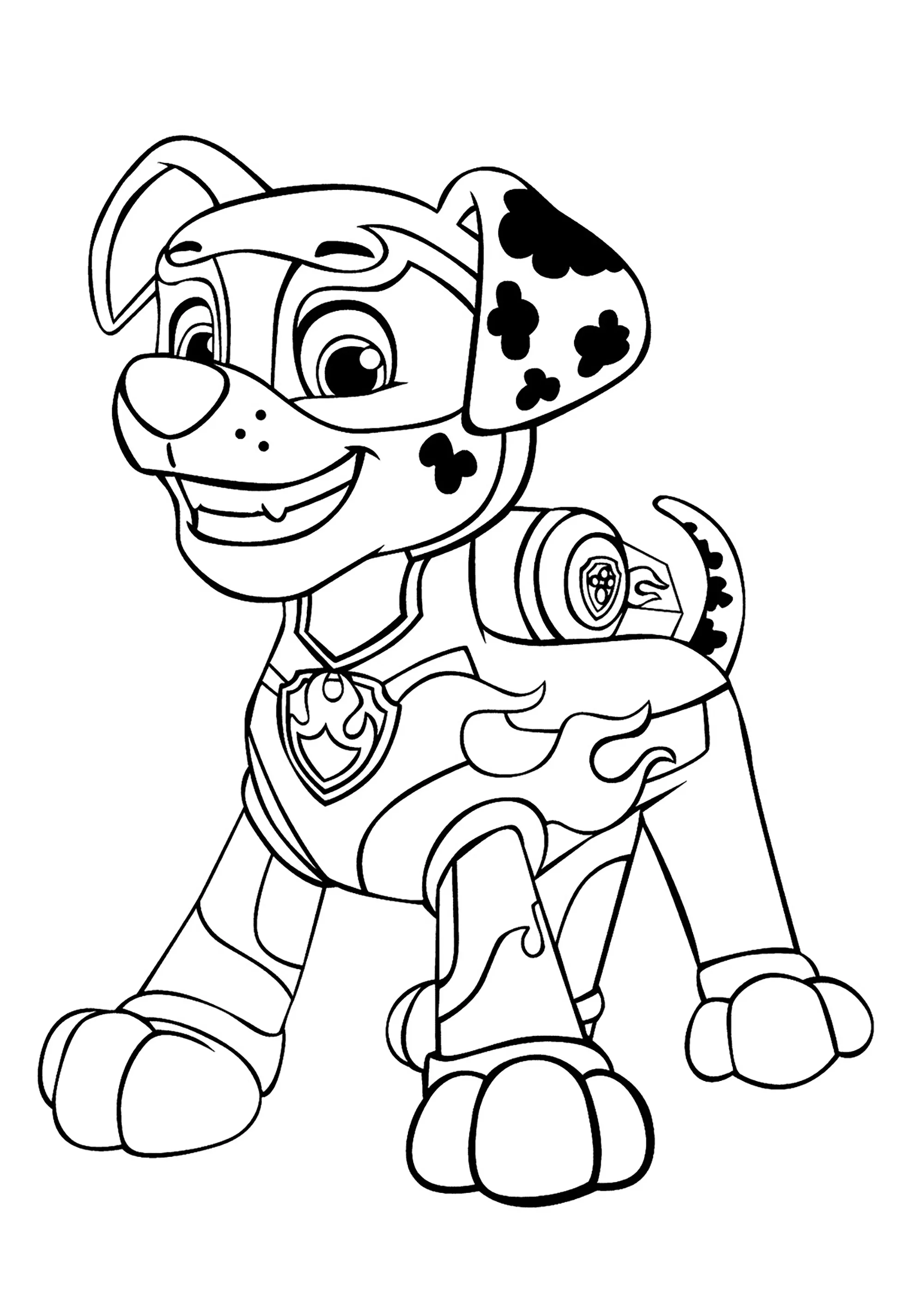 Marcus (Pagina Paw Patrol: Mighty Pups da Colorare per bambini)
