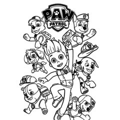 Pagine Paw Patrol da Colorare per bambini