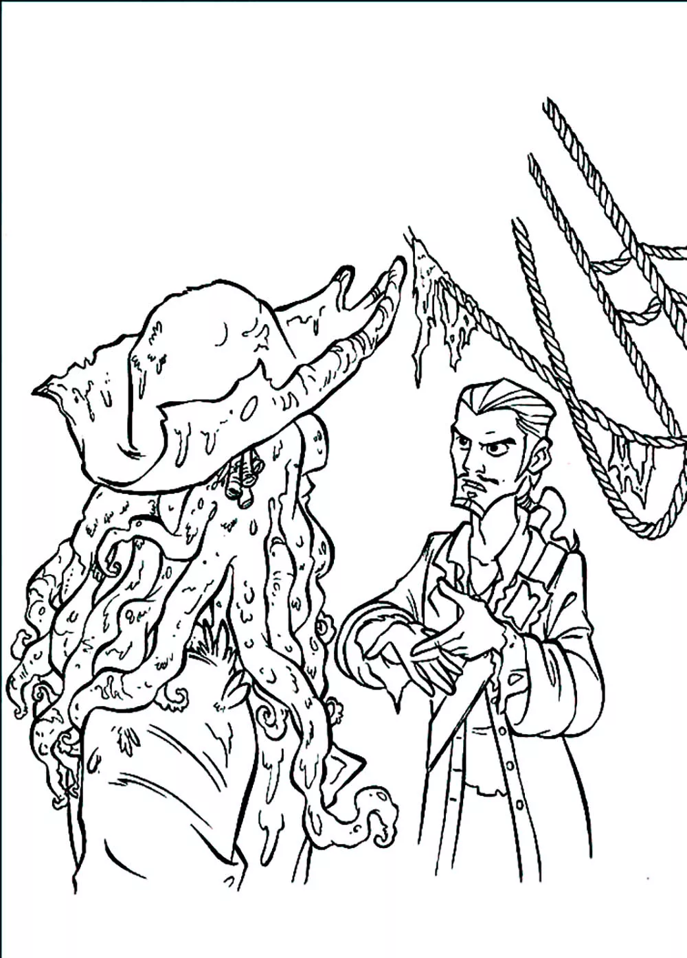 I cattivi dei Pirati dei Caraibi (Pagina da Colorare per bambini)