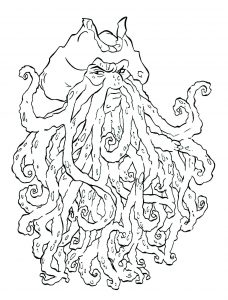 Pirati dei Caraibi: Davy Jones (Pagina da Colorare)