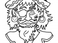 Disegno da colorare di pirata per bambini (Pagina Pirati da Colorare)