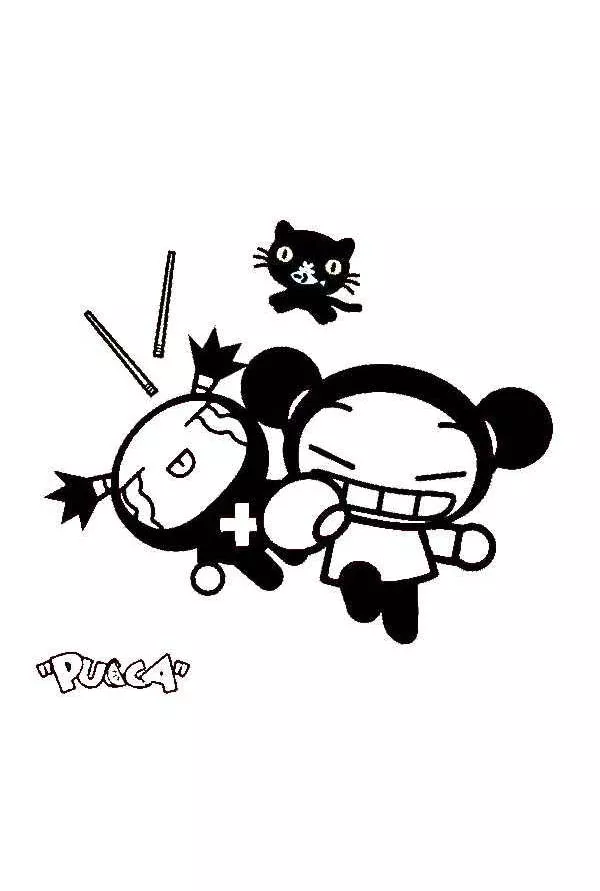 Da stampare, il disegno da colorare di Pucca.