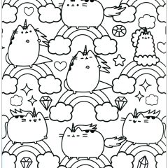 Pagine Pusheen da Colorare per bambini