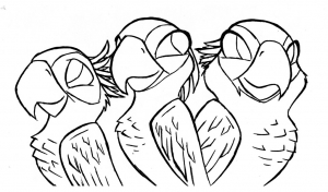 Disegno gratuito di Rio 2 da stampare e colorare.