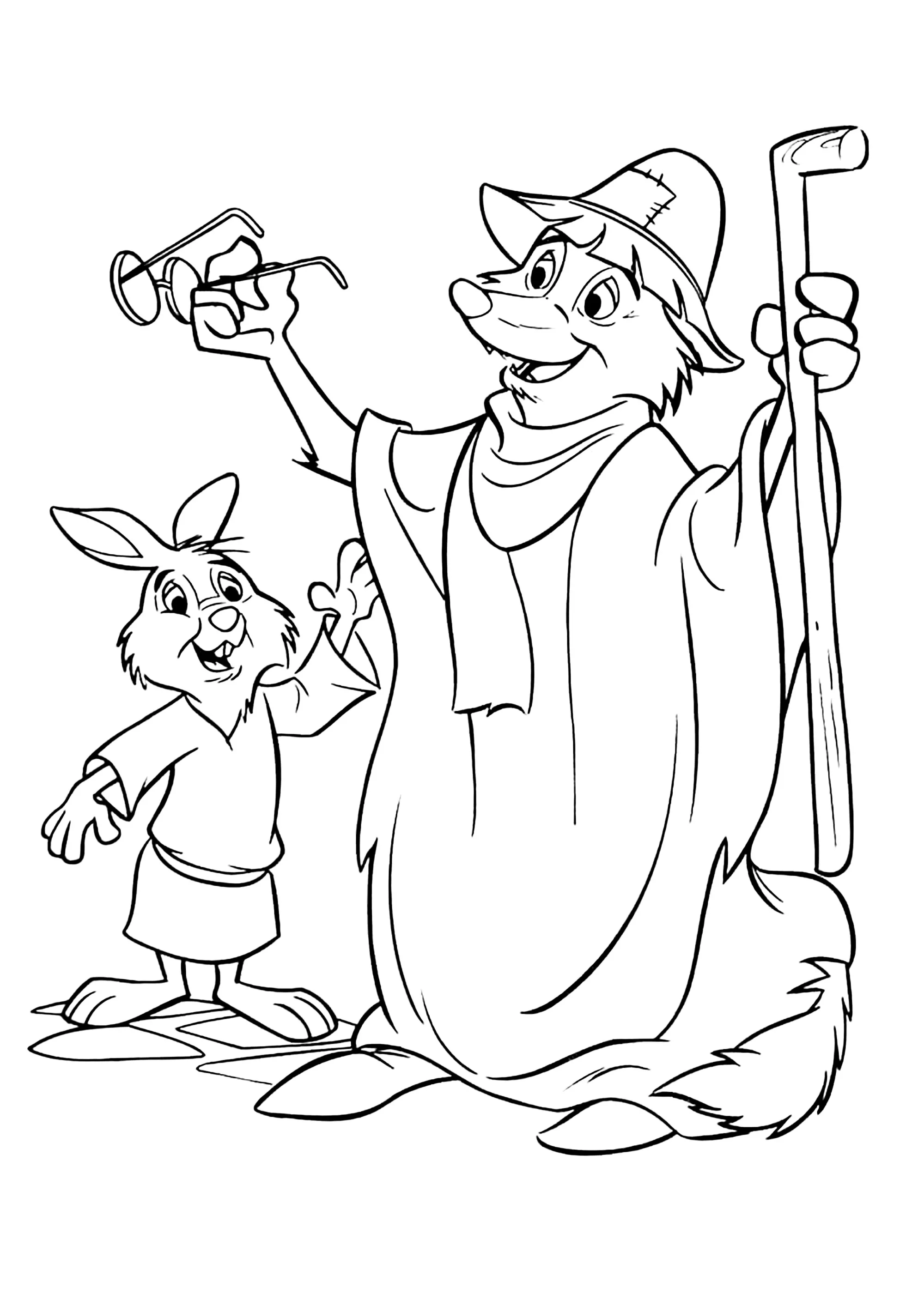 Robin Hood travestito (Pagina da Colorare per bambini)