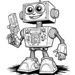 Pagine Robots da Colorare per bambini