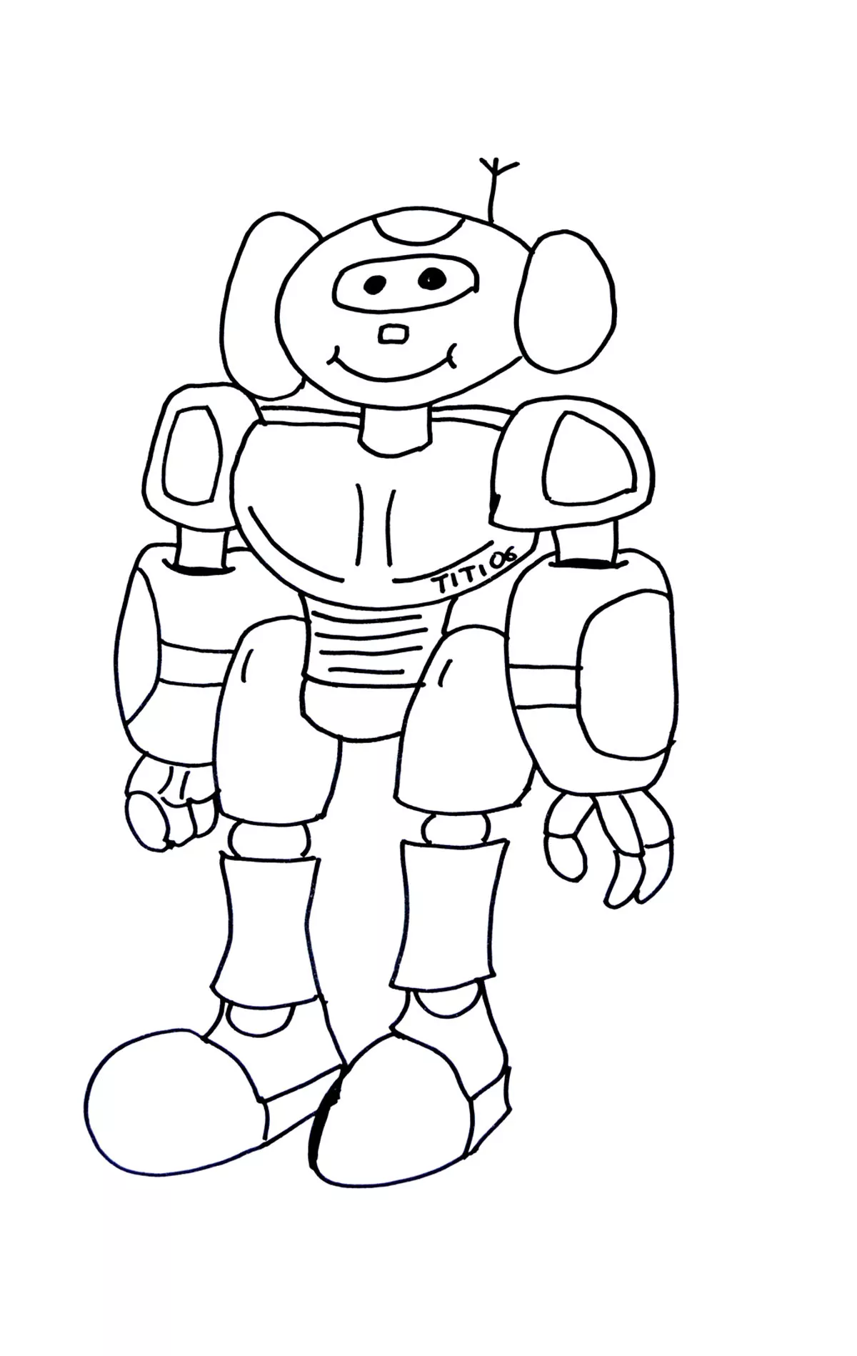 Disegni di robot da stampare per bambini (Pagina da Colorare per bambini)